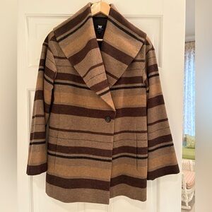Wool W by Worth coat, size petite, mix colors of brown